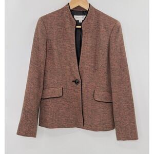 Jones New York Silk Blend Blazer Herringbone Career‎ Jacket Sz 10 Career